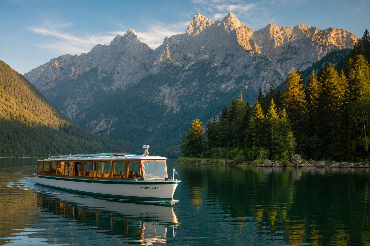 Königssee mit Watzmann und St. Bartholomä